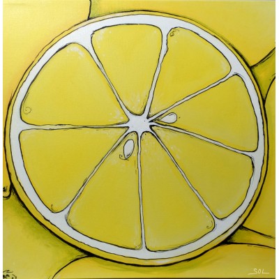 Reproduction de la toile "Citrons" de Marie-Sol St-Onge